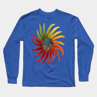 Chili Color Wheel Vector for Chili Lovers Long Sleeve T-Shirt